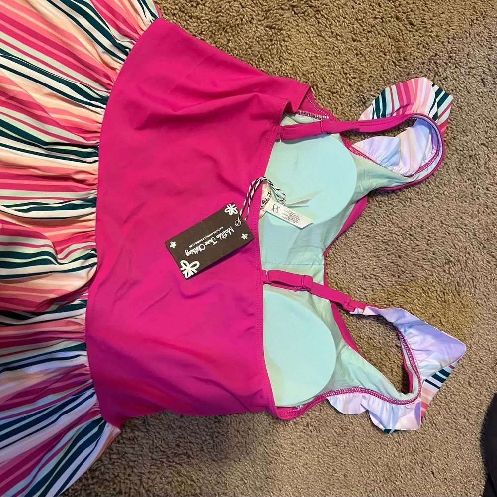 NWT Matilda Jane Sunrise Swim set ruffle top and bottoms - Picture 3 of 10
